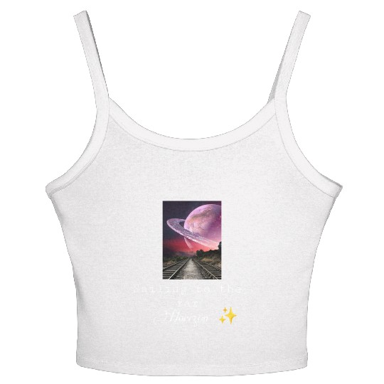 Sailing to the far Horizon  Women's Spaghetti Strap Tank Top
