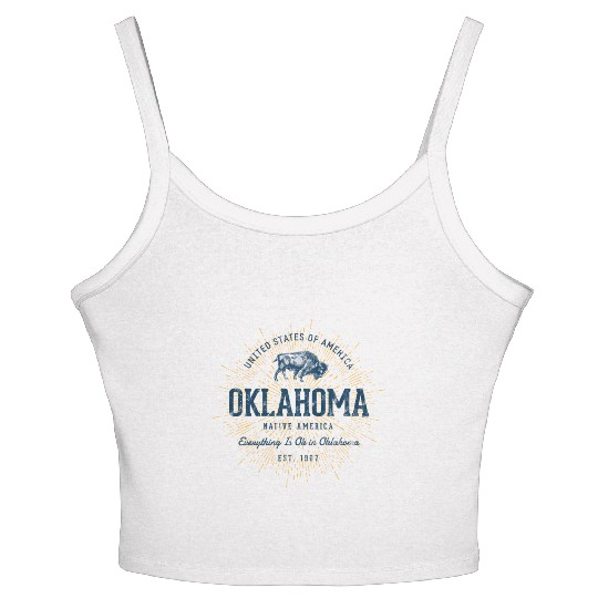 State Of Oklahoma Women's Spaghetti Strap Tank Top