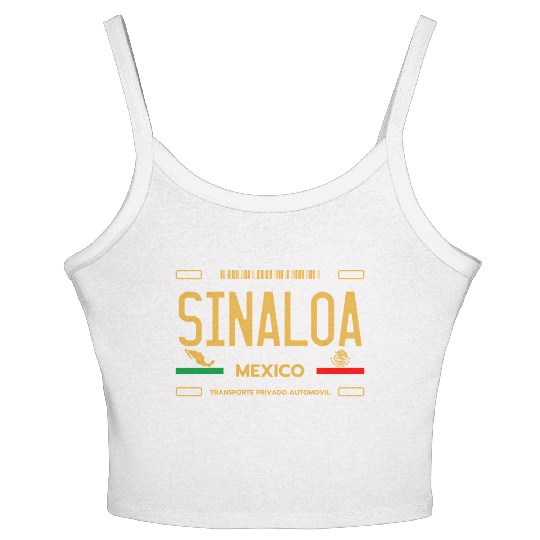 Sinaloa Meco License Plate Aesthetic Sinaloa Women's Spaghetti Strap Tank Top