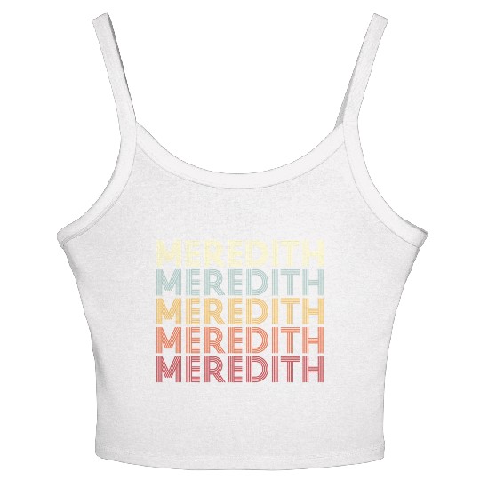 Meredith New Hampshire Meredith Nh Text Women's Spaghetti Strap Tank Top