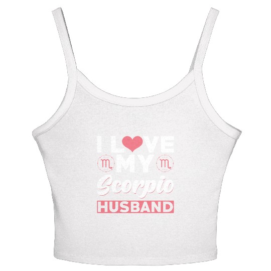 I love my Scorpio Husband Women's Spaghetti Strap Tank Top