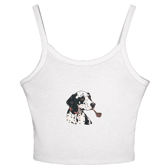 Dalmatian Tabacco Women's Spaghetti Strap Tank Top