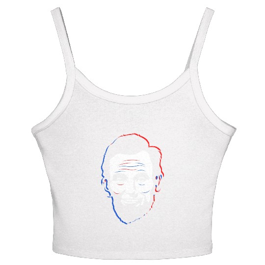Merica Lincoln Independence Day USA Party Women's Spaghetti Strap Tank Top