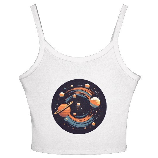 Universe Solar System Planets Women's Spaghetti Strap Tank Top