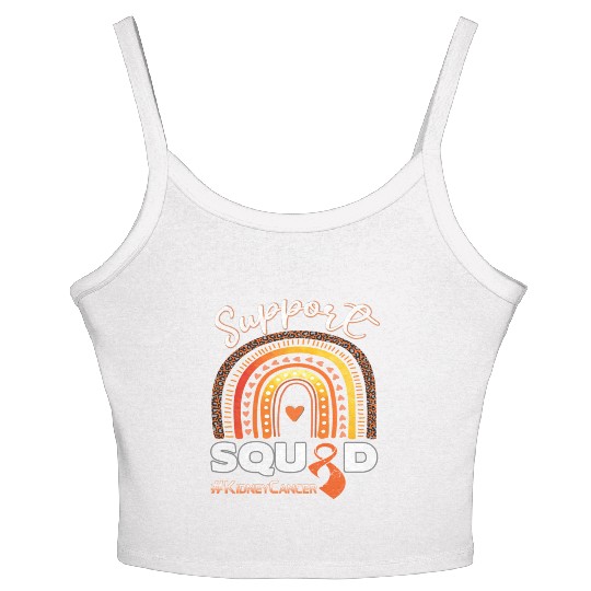 Kidney Cancer Support Squad Dark Blue Ribbon Women's Spaghetti Strap Tank Top