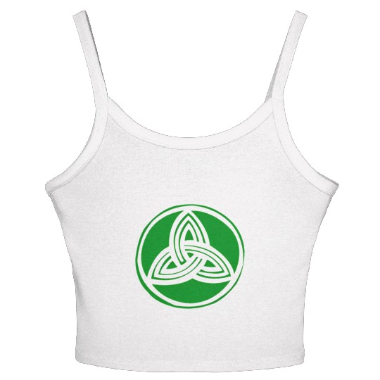 Irish Celtic Cross Trinity Knot St Patrick'S Day Women's Spaghetti Strap Tank Top
