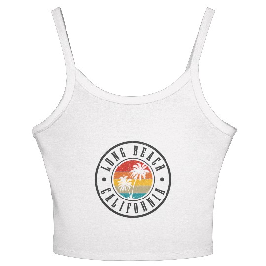 Long Beach California Women's Spaghetti Strap Tank Top