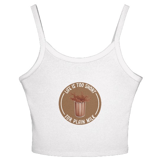 I Love Chocolate Milk Lover Funny Chocolate Milk Women's Spaghetti Strap Tank Top