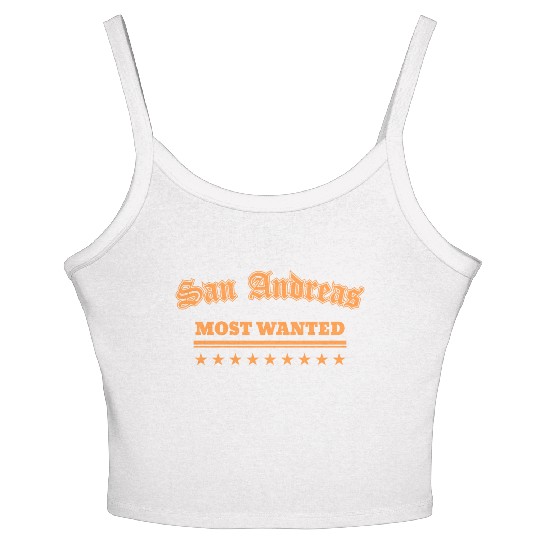 Gta San Andreas Most Wanted Retro Women's Spaghetti Strap Tank Top