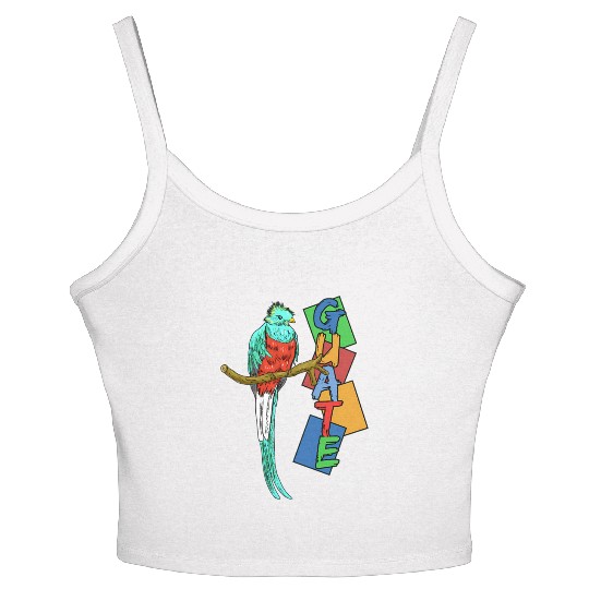 Guatemala Proud Hispa Quetzal National Bird Women's Spaghetti Strap Tank Top