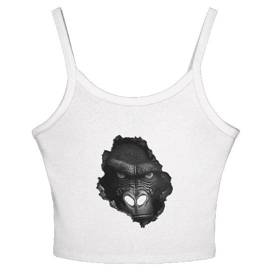 Gorilla Face Wall Animal Print Animal Women's Spaghetti Strap Tank Top