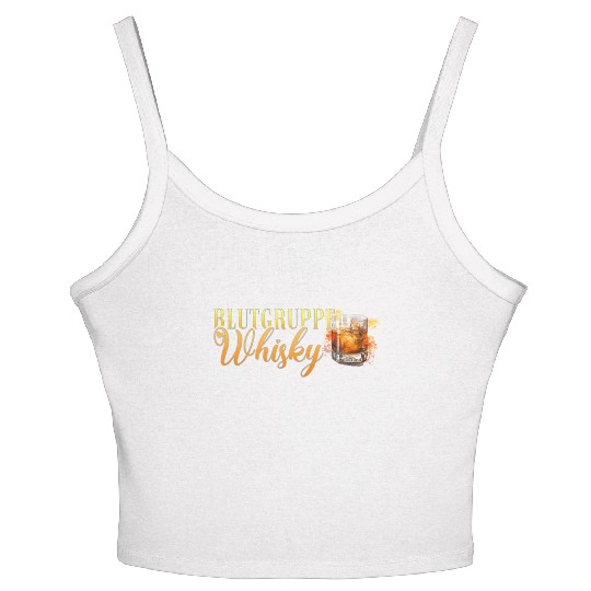 Blutgruppe Whisky Cocktail for Bartender Women's Spaghetti Strap Tank Top