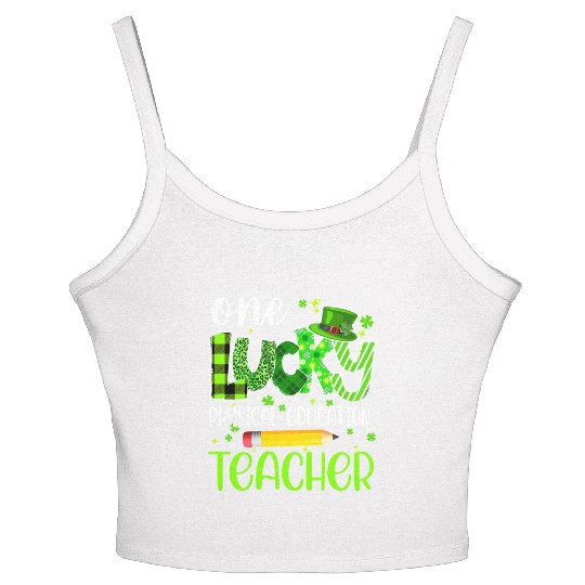 One Lucky Physical Education Teacher Pencil St Women's Spaghetti Strap Tank Top