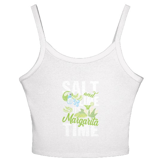 Salt And Lime It'S Margarita Time Pub Crawl Pytime Women's Spaghetti Strap Tank Top
