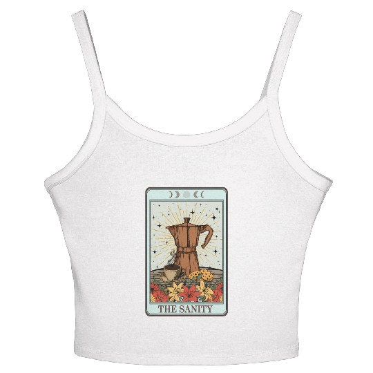 Coffee Tarot Card The Sanity Women's Spaghetti Strap Tank Top