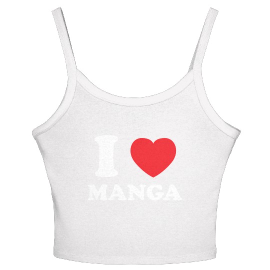 Manga Fan Of Japanese Animation Comics Heart Manga Women's Spaghetti Strap Tank Top