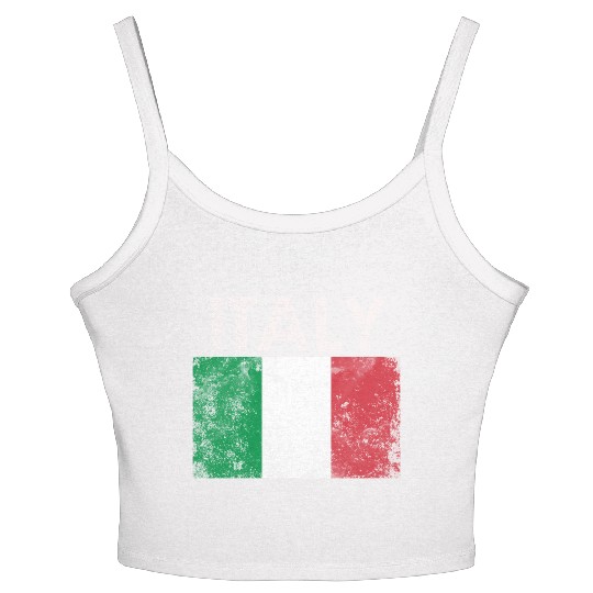 Italian Italy Flag Pride Women's Spaghetti Strap Tank Top