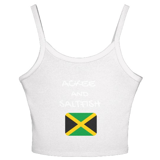 Ackee And Saltfish Jamaica Jamaican Flag Food Women's Spaghetti Strap Tank Top