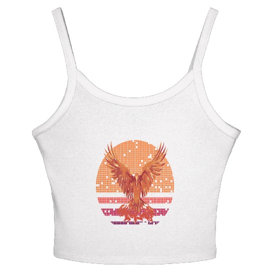 Firebird Fantasy Fire Phoenix Rise From Ashes Women's Spaghetti Strap Tank Top