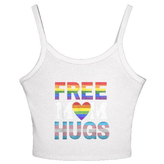 Free Mom Hugs LGBT Pride Free Brother Hugs Women's Spaghetti Strap Tank Top