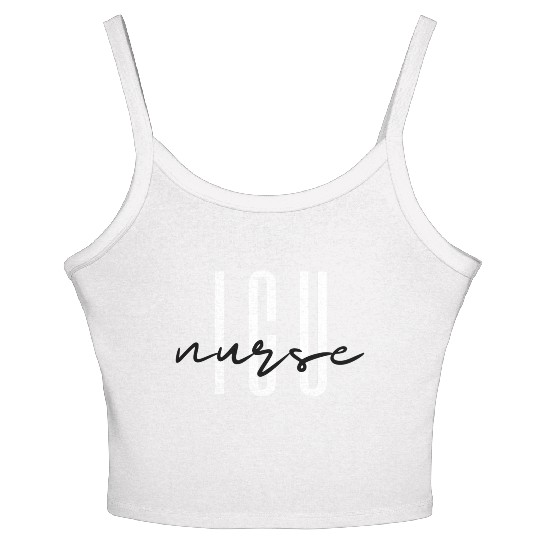 Icu Nurse Intensive Care Unit Registered Nurse Women's Spaghetti Strap Tank Top