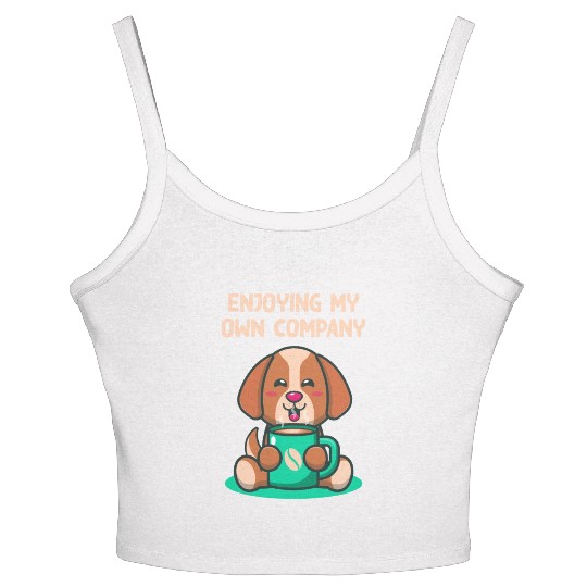 Enjoying My Own Company Sarcastic Introvert Sarcas Women's Spaghetti Strap Tank Top