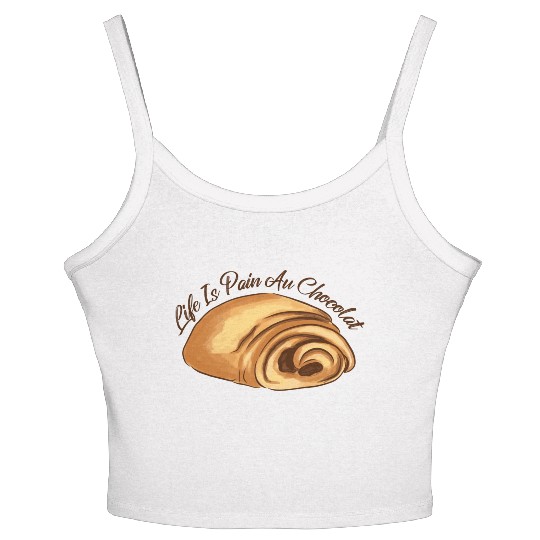 Life Is Pain And Chocolate Sweet Foods Women's Spaghetti Strap Tank Top