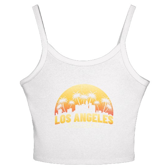 Los Angeles - California - Aestehtic - Women's Spaghetti Strap Tank Top