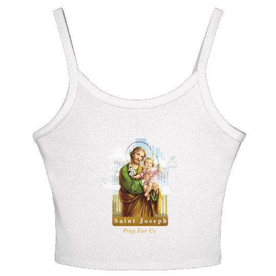 Saint Joseph Catholic Church St Joseph With Infant Women's Spaghetti Strap Tank Top