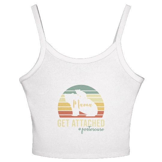 Get Attached Foster Care Mom Mama Bear Cub Women's Spaghetti Strap Tank Top