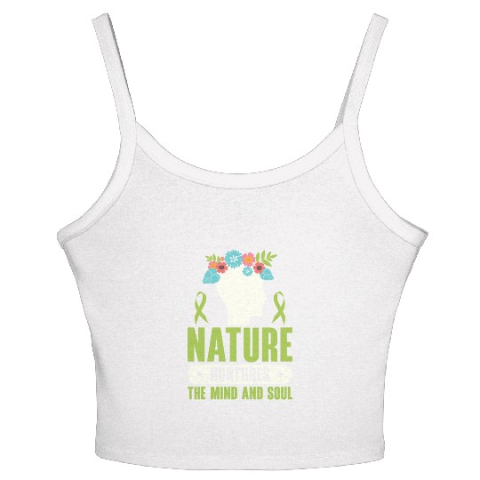 Mental Health Nature Environment Health Awareness Women's Spaghetti Strap Tank Top