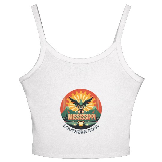 Mississippi vibes Women's Spaghetti Strap Tank Top