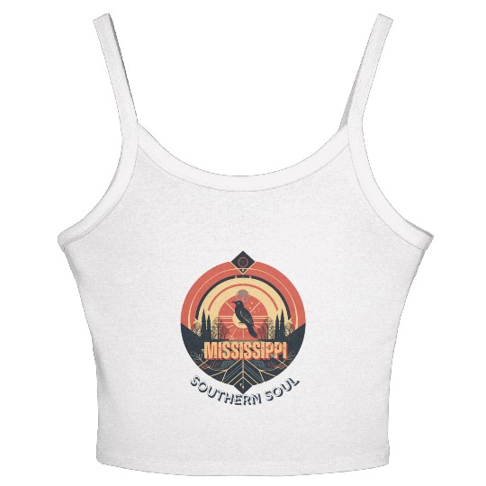 Mississippi vibes Women's Spaghetti Strap Tank Top