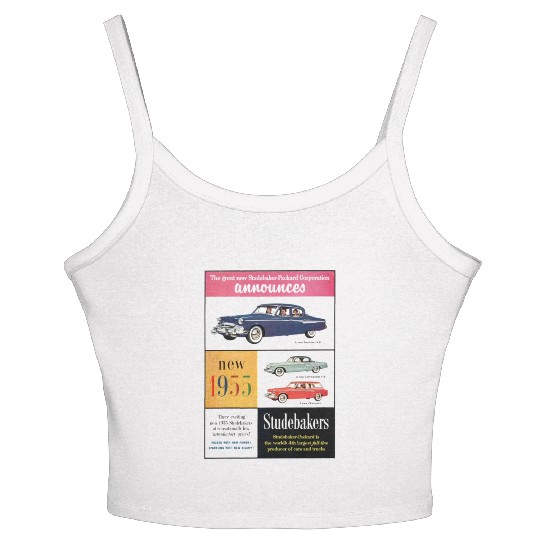 STUDEBAKER PACKARD 1950s AD PRESIDENT COMMANDER Women's Spaghetti Strap Tank Top