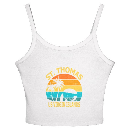 Travel St Thomas Us Virgin Islands Vacation Souven Women's Spaghetti Strap Tank Top