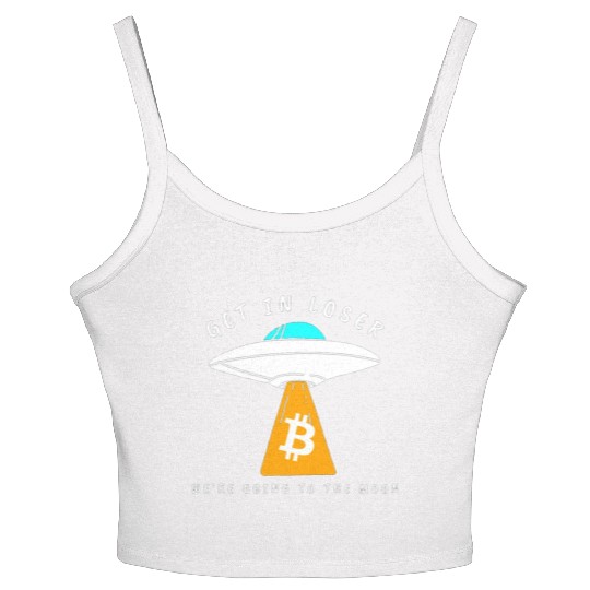 GET IN LOSER- GOING TO THE MOON - BITCOIN Women's Spaghetti Strap Tank Top