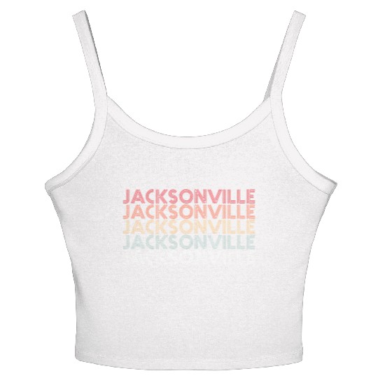 Jacksonville Florida Rainbow City Women's Spaghetti Strap Tank Top
