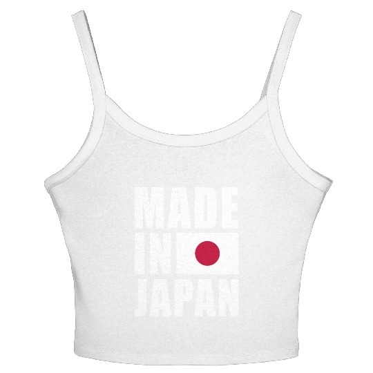 Made In Japan - Japanese Flag Pride Women's Spaghetti Strap Tank Top