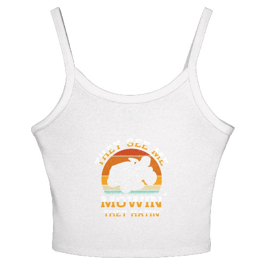 Lawn Mowing Lawn Mower Gardener Gardening Women's Spaghetti Strap Tank Top