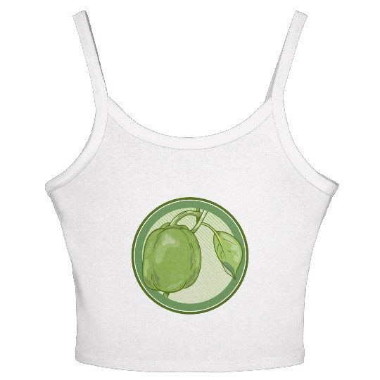 Green Bell Pepper Women's Spaghetti Strap Tank Top