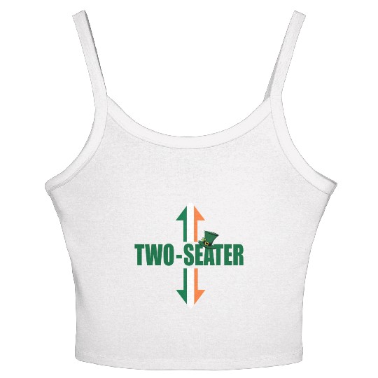 Irish Flag Two Seater Party-Trashy Humor Women's Spaghetti Strap Tank Top