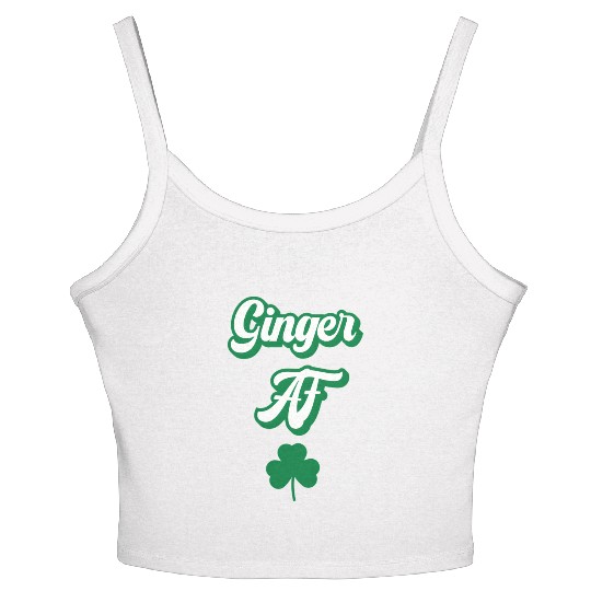 Ginger Af St Patric Day Drinking For Redhead St Women's Spaghetti Strap Tank Top