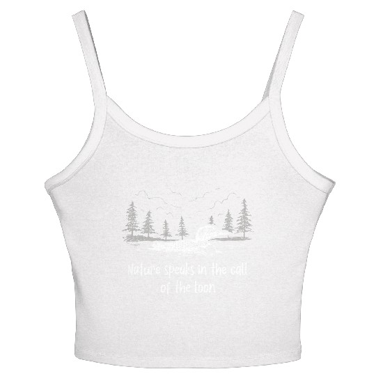 Nature Speaks Loon Bird Watching Loons Women's Spaghetti Strap Tank Top