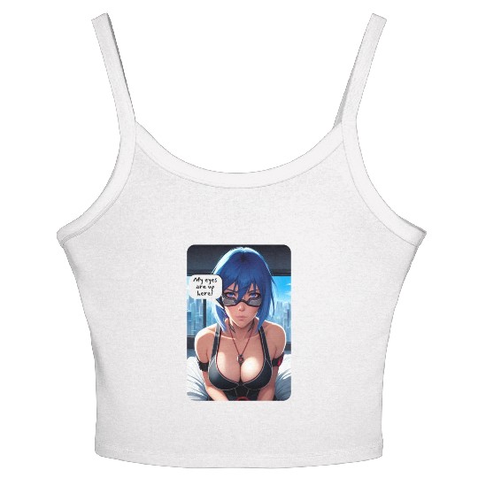 Cyberpunk Waifu Influencer Design 10 Women's Spaghetti Strap Tank Top