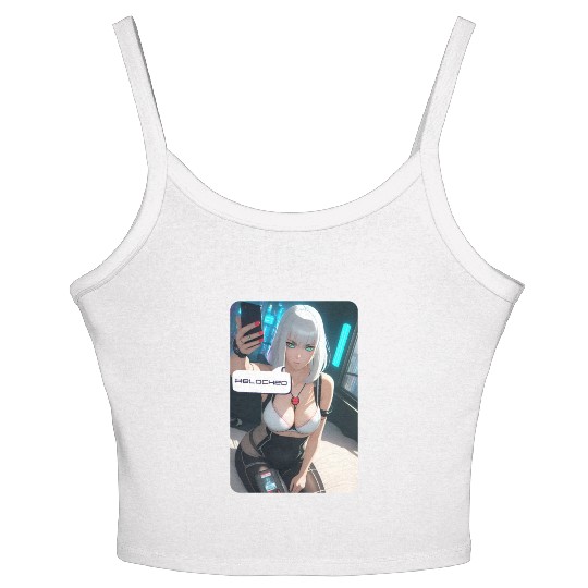 Cyberpunk Waifu Influencer Design 1 Women's Spaghetti Strap Tank Top