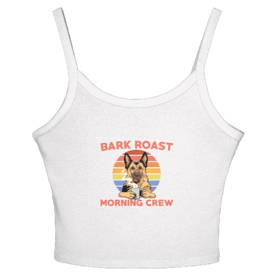 Funny Dark Coffee Dog Black Coffee Women's Spaghetti Strap Tank Top