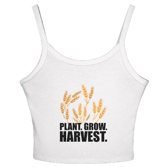 Wheat Farmer Plant Grow Harvest Women's Spaghetti Strap Tank Top