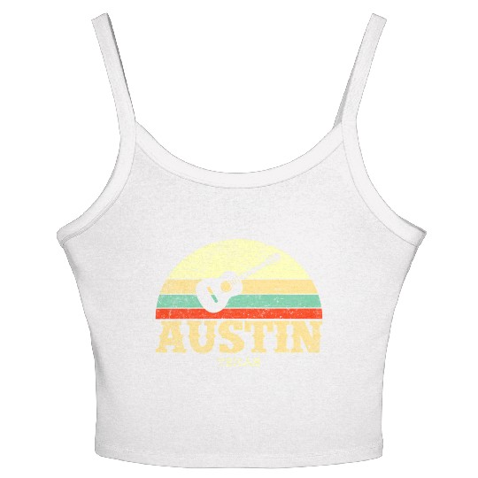 Austin Texas Guitar Lone Star State Women's Spaghetti Strap Tank Top