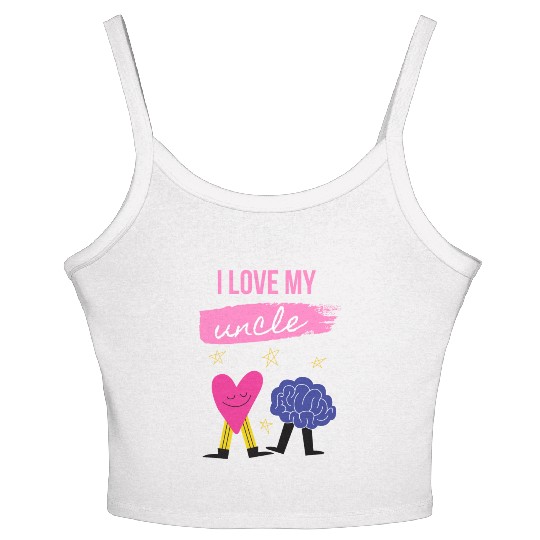 I Love My Uncle s Brain Women's Spaghetti Strap Tank Top