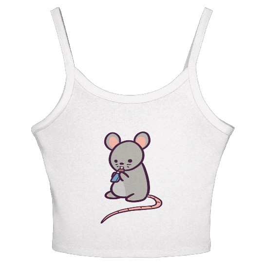 Cute Rat Candy Bar Women's Spaghetti Strap Tank Top